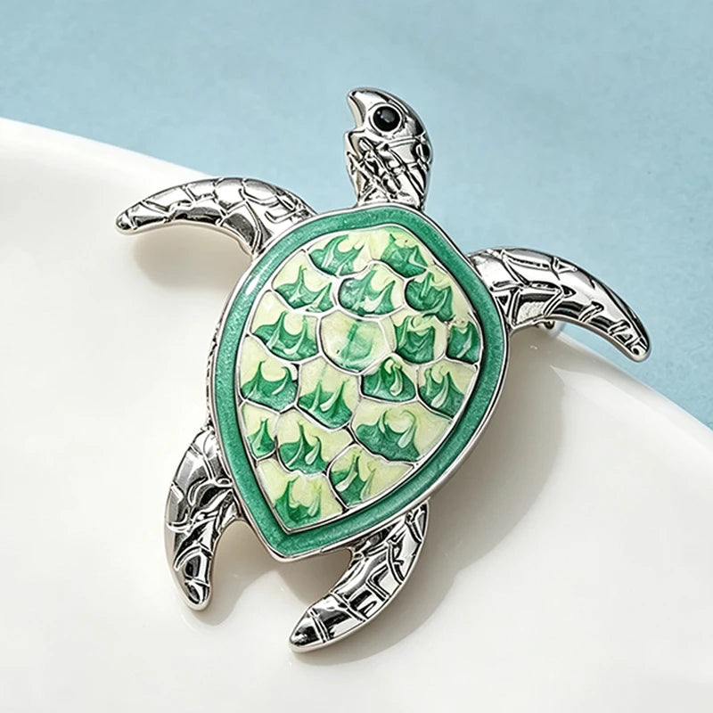 Broche Tortue · Émail