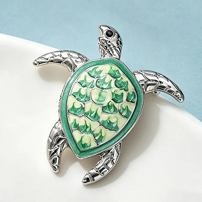 Broche Tortue · Émail