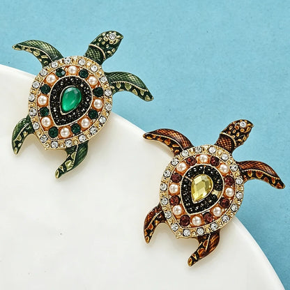 Broche Tortue · Cristal