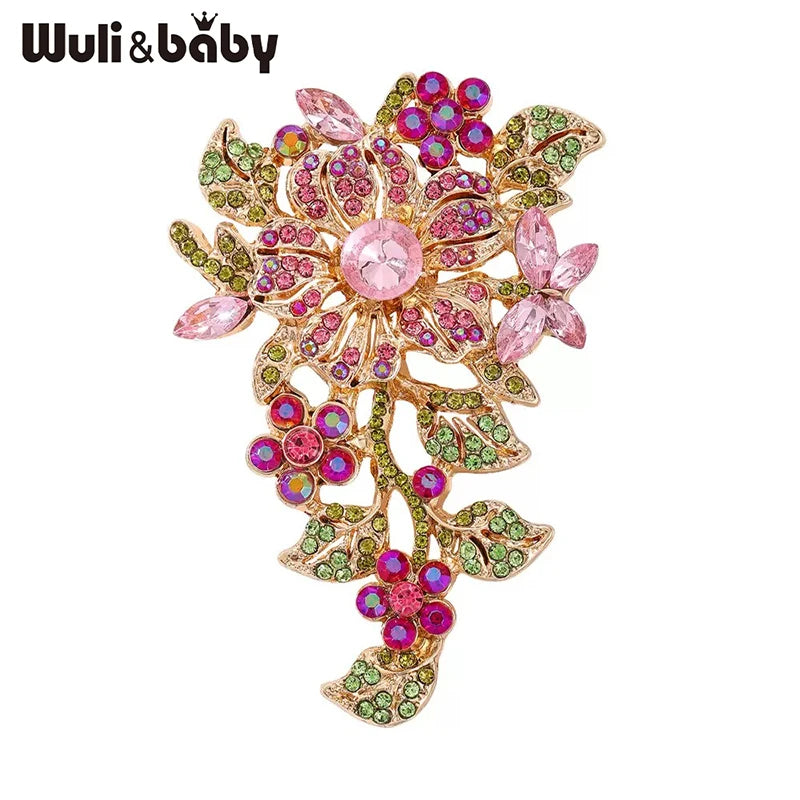 Broche Fleur · Cristal