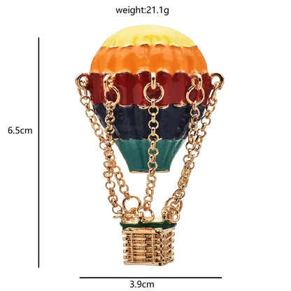 Broche Montgolfière · Émail
