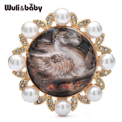 Broche Cheval · Perles