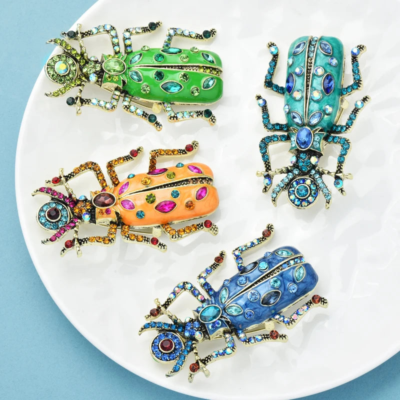 Broche Scarabée · Cristal