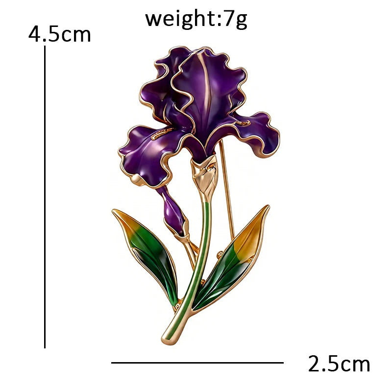 Broche Fleur · Émail