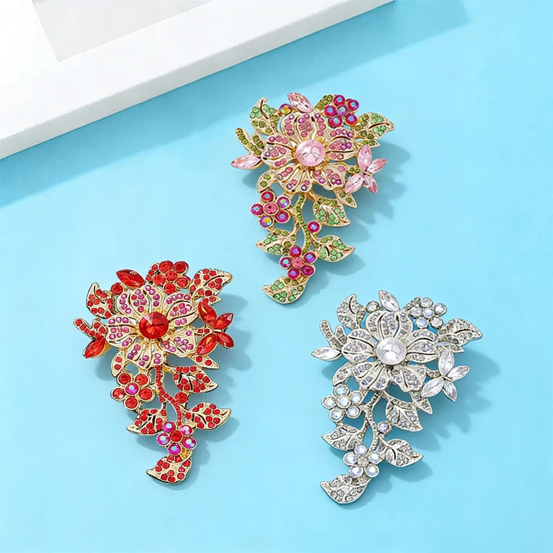 Broche Fleur · Cristal