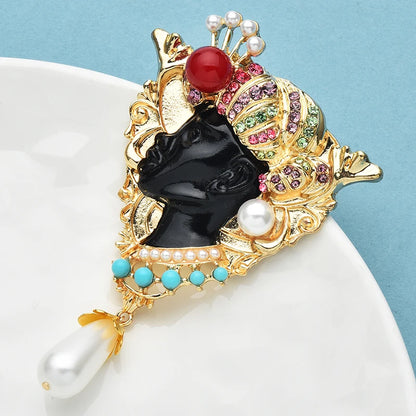 Broche Dame · Émail