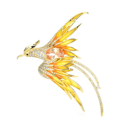 Broche Phénix · Cristal