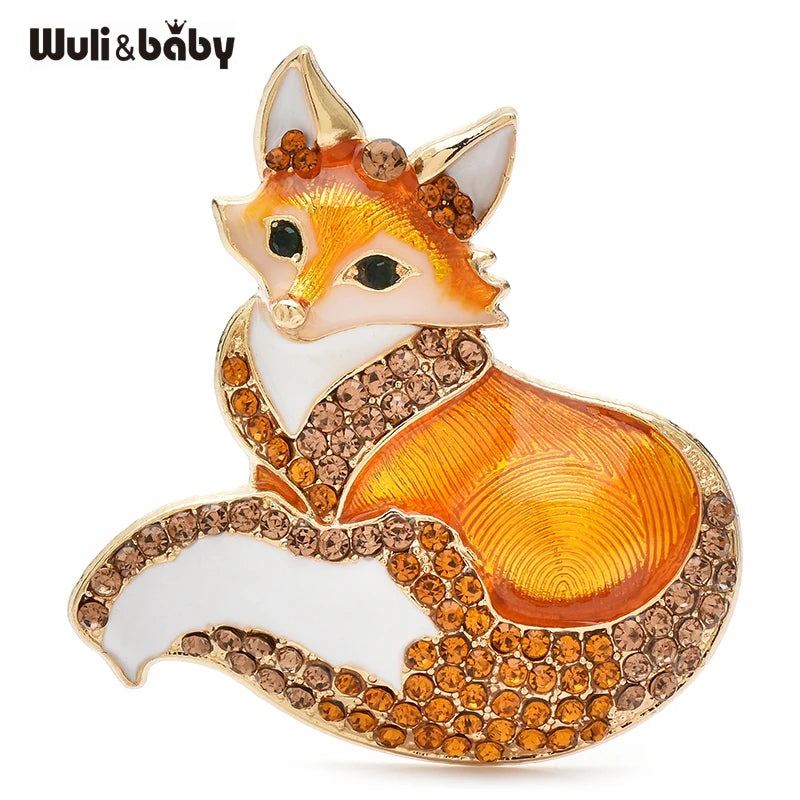 Broche Renard · Cristal