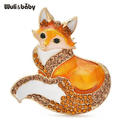 Broche Renard · Cristal
