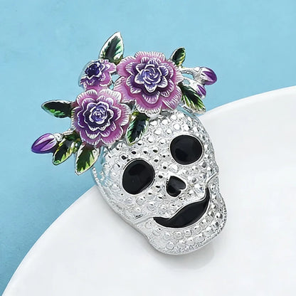 Broche Crâne · Émail