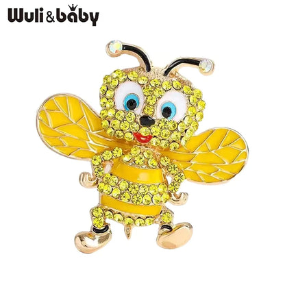 Broche Abeille · Cristal