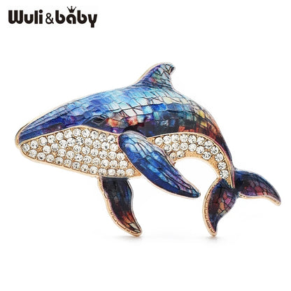 Broche Baleine · Cristal