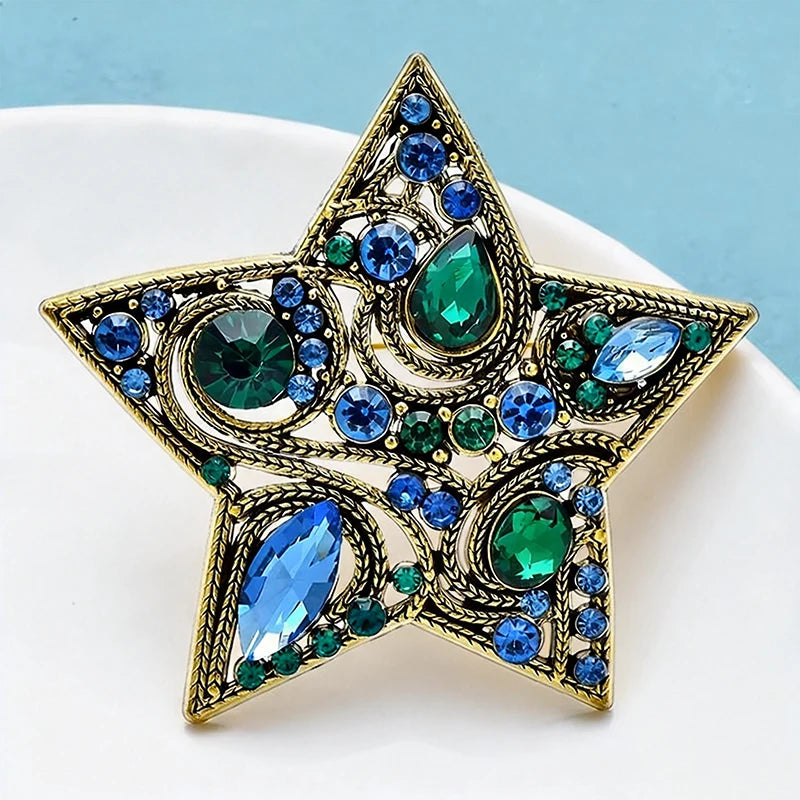 Broche Étoile Vintage · Cristal