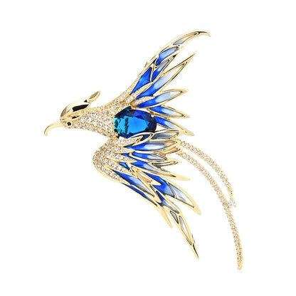 Broche Phénix · Cristal