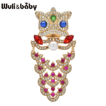 Broche Lion · Cristal