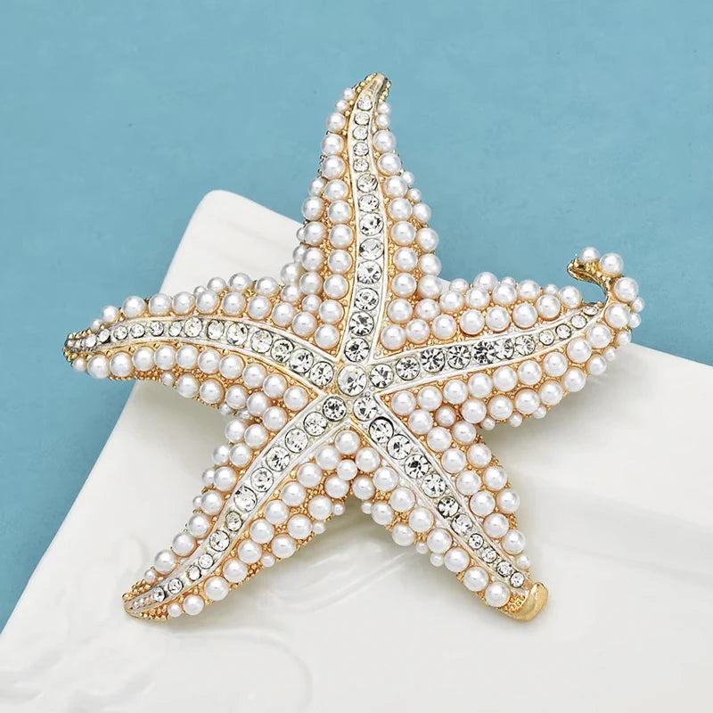 Broche Étoile de Mer · Perles