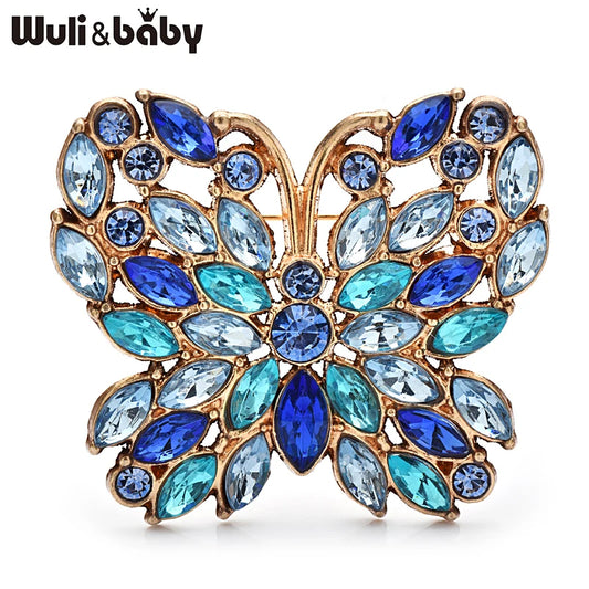 Broche Papillon Vintage · Cristal
