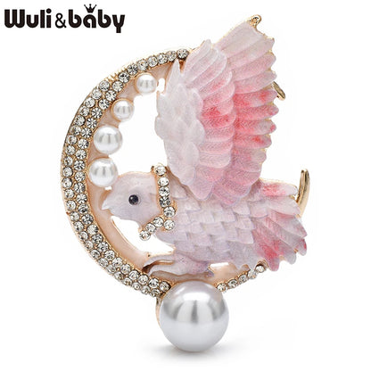 Broche Oiseau · Émail