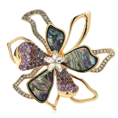 Broche Fleur · Cristal