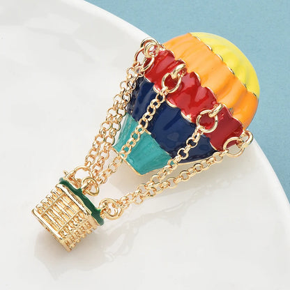 Broche Montgolfière · Émail
