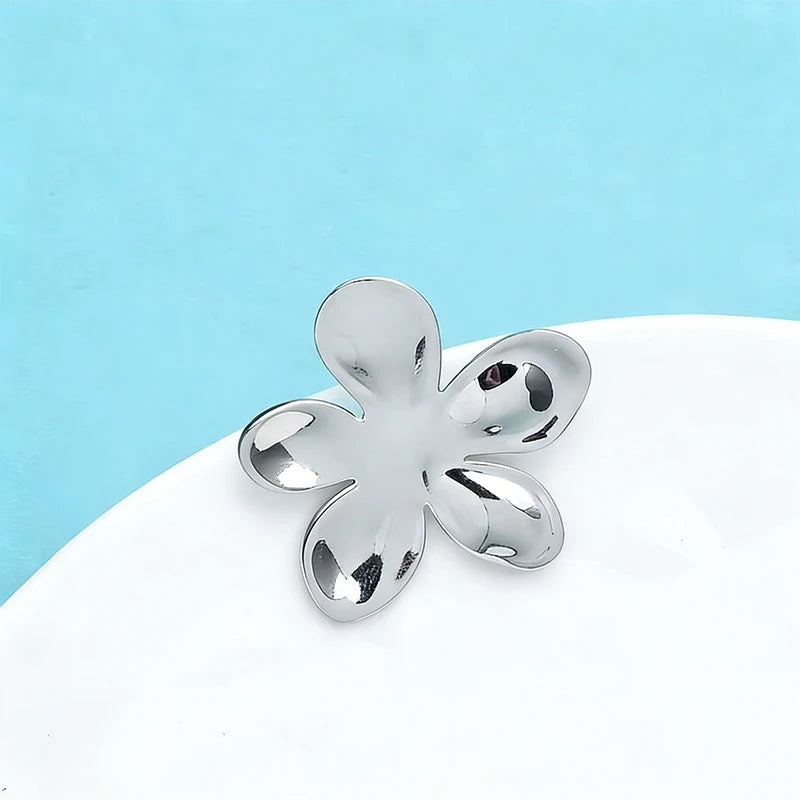 Broche Fleur · Acier