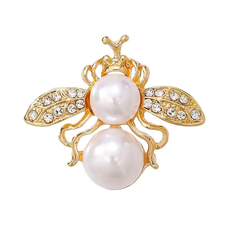 Broche Abeille · Perles & Cristal