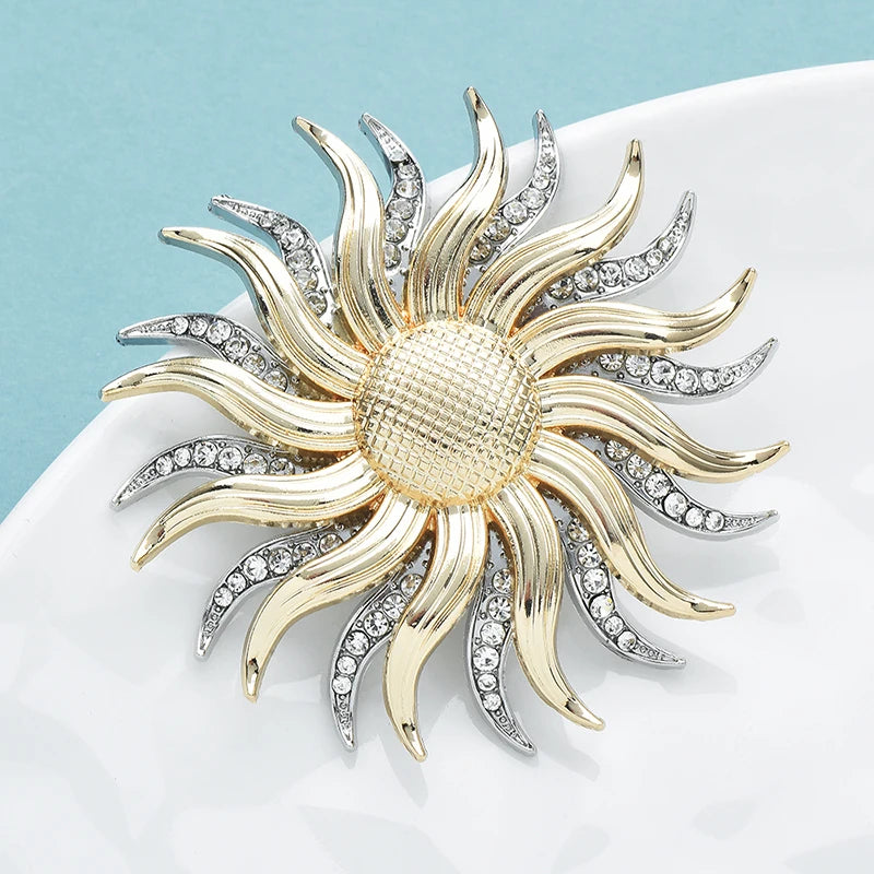 Broche Tournesol · Cristal