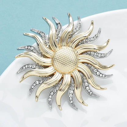 Broche Tournesol · Cristal