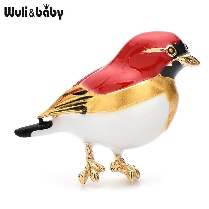 Broche Oiseau · Émail