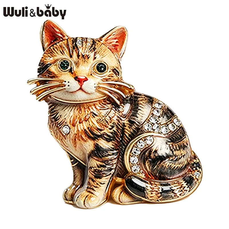 Broche Chat · Cristal