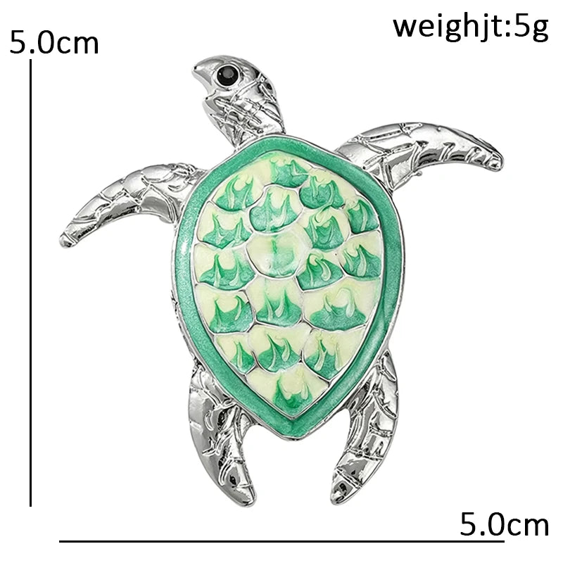 Broche Tortue · Émail
