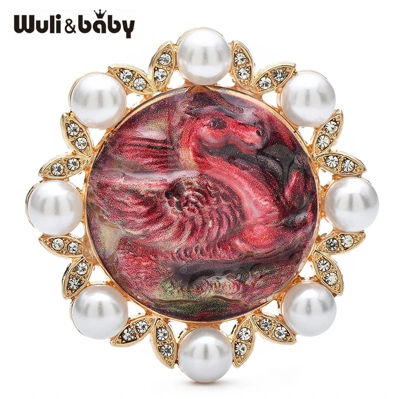 Broche Cheval · Perles