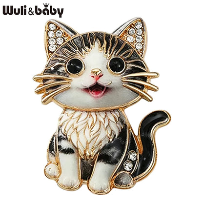 Broche Chat · Cristal