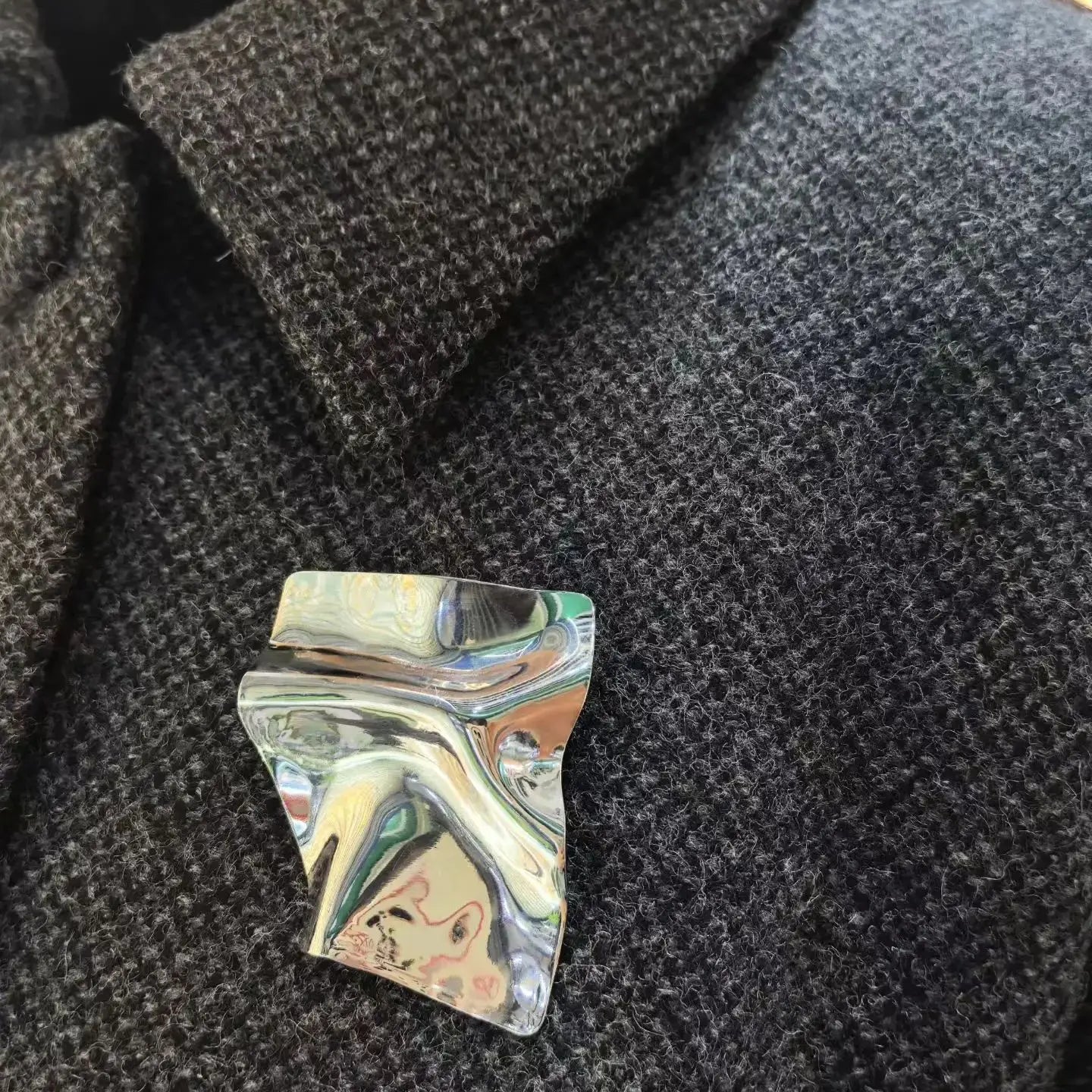 Broche Visage · Acier