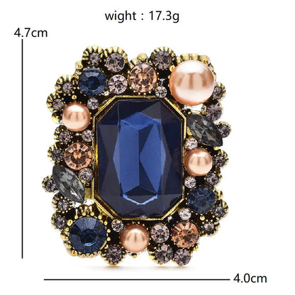 Broche Fleur Vintage · Cristal