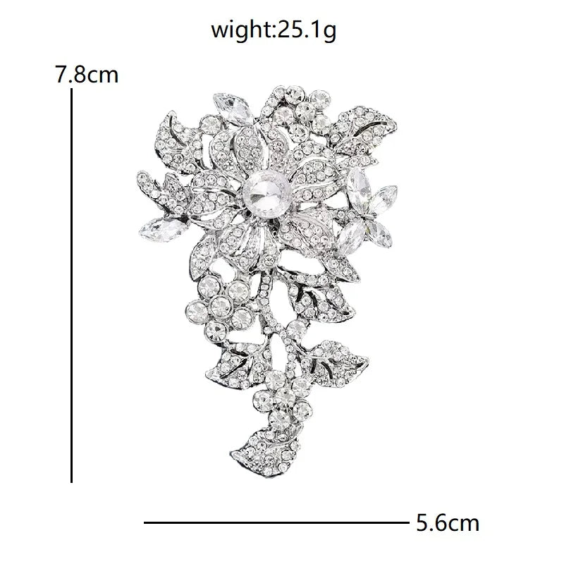 Broche Fleur · Cristal