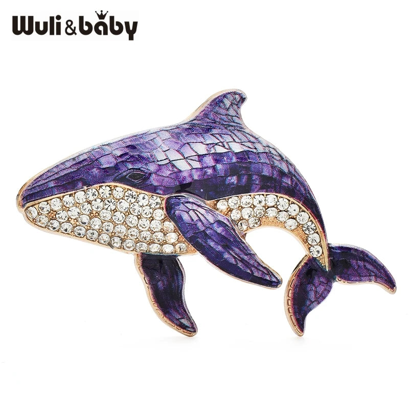 Broche Baleine · Cristal