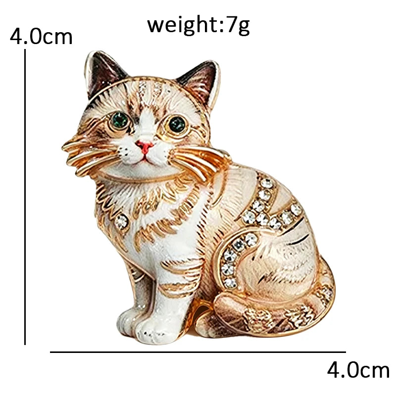 Broche Chat · Cristal
