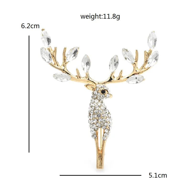 Broche Cerf · Cristal
