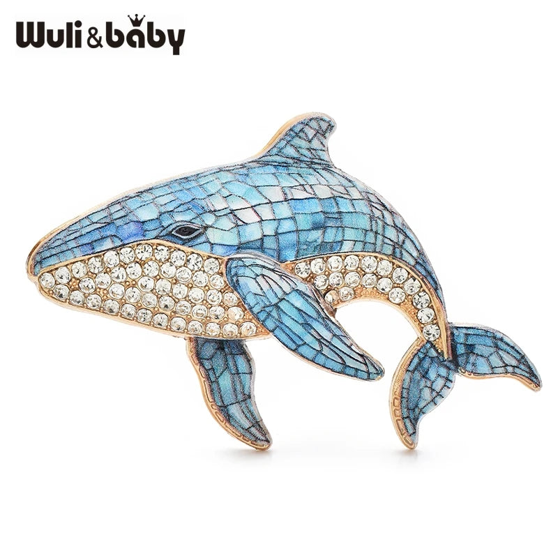 Broche Baleine · Cristal