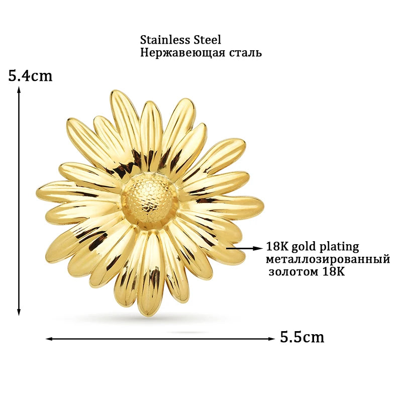 Broche Marguerite · Acier
