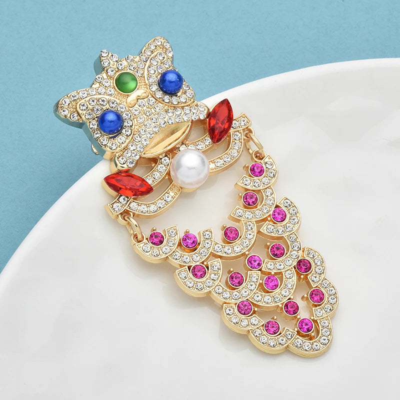 Broche Lion · Cristal