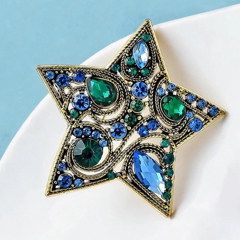 Broche Étoile Vintage · Cristal