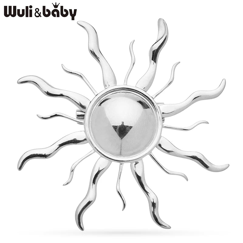 Broche Soleil · Acier