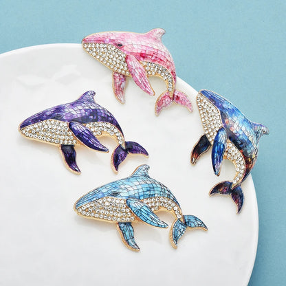 Broche Baleine · Cristal