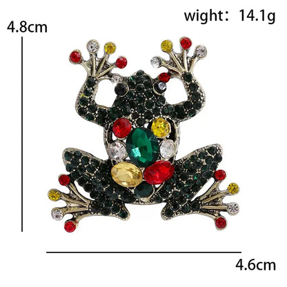 Broche Grenouille Vintage · Cristal