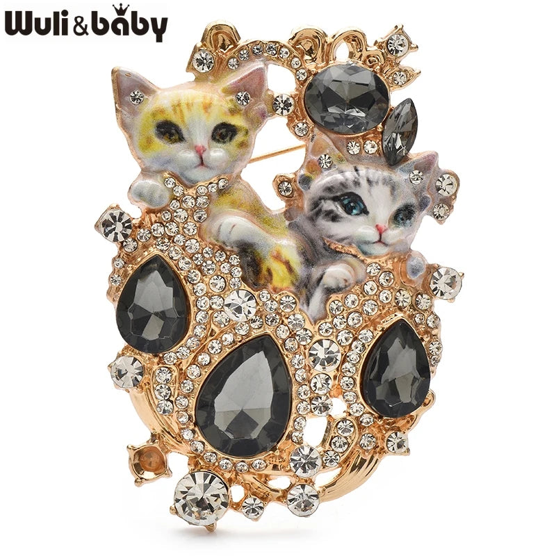Broche Chat · Émail