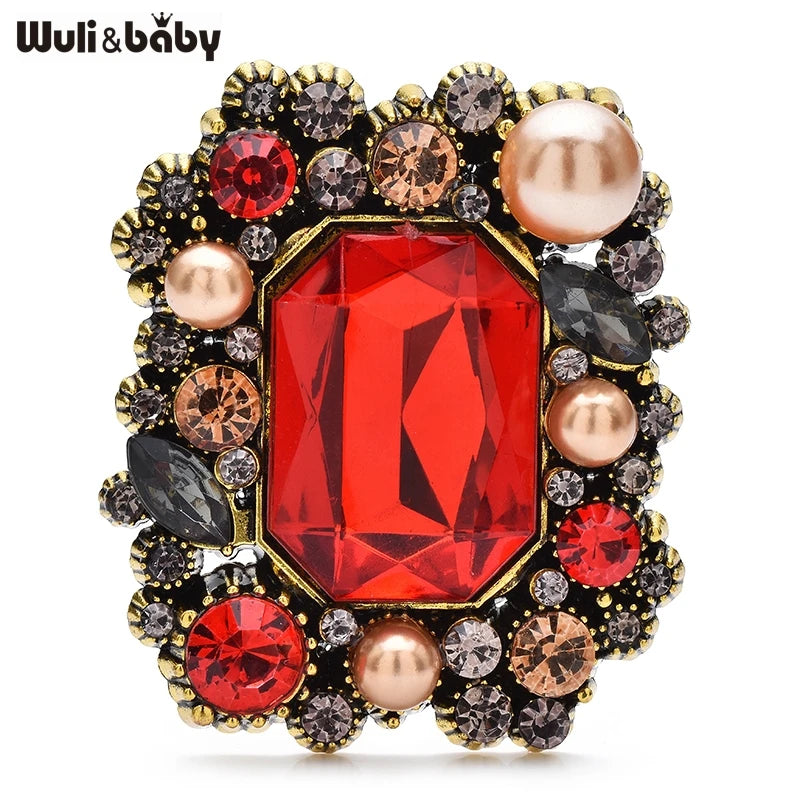 Broche Fleur Vintage · Cristal
