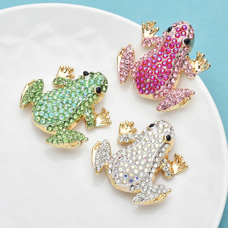 Broche Grenouille · Cristal