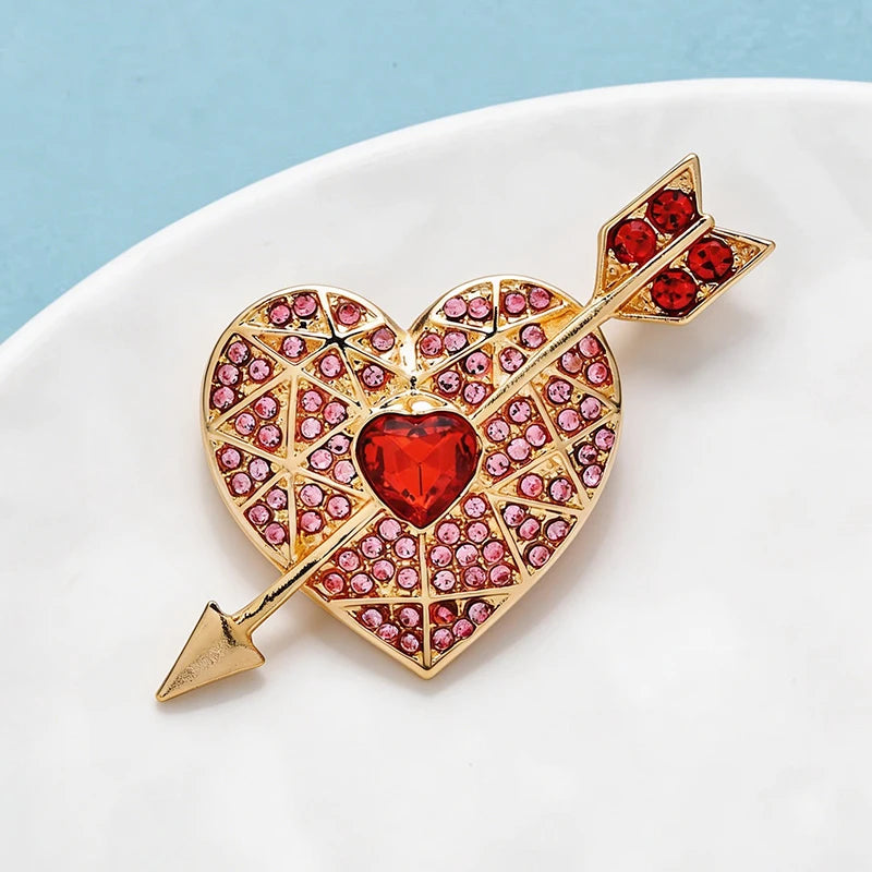 Broche Cœur · Cristal